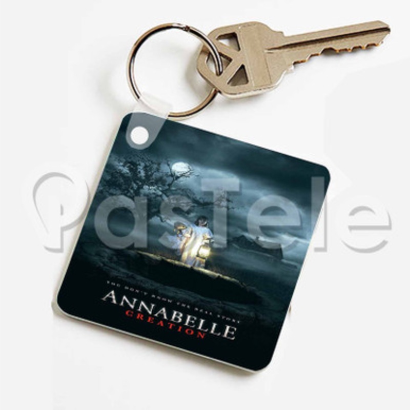 Annabelle Creation Custom Keychain Key Ring Jewelry Necklaces Pendant Two Sides Key