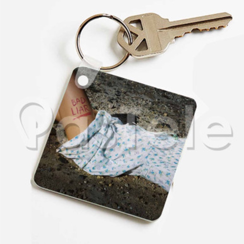 Bad Liar Selena Gomez Custom Keychain Key Ring Jewelry Necklaces Pendant Two Sides Key