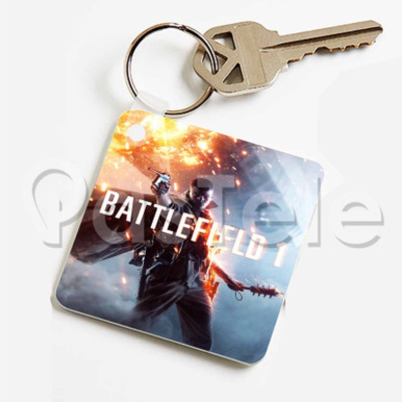 Battlefield 1 Custom Keychain Key Ring Jewelry Necklaces Pendant Two Sides Key