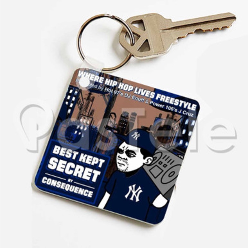 Best Kept Secret Consequence Custom Keychain Key Ring Jewelry Necklaces Pendant Two Sides Key