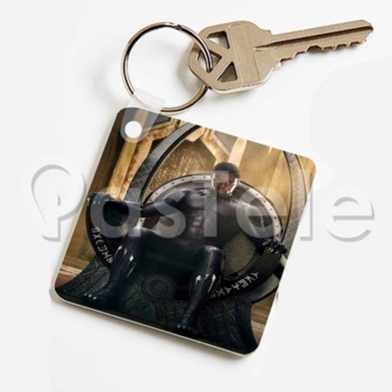Black Panther Custom Keychain Key Ring Jewelry Necklaces Pendant Two Sides Key