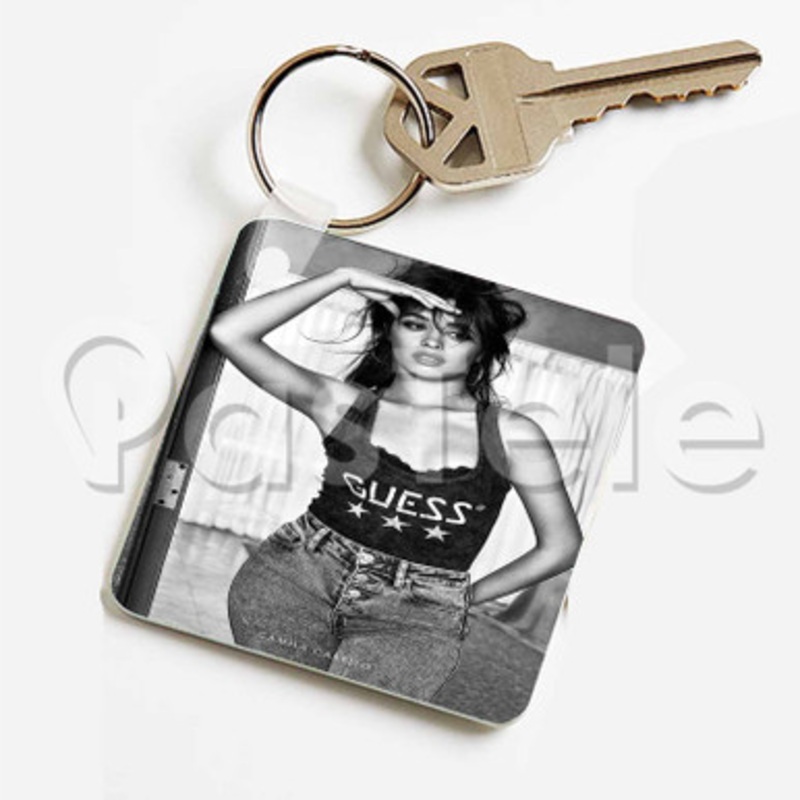 Camila Cabello Custom Keychain Key Ring Jewelry Necklaces Pendant Two Sides Key