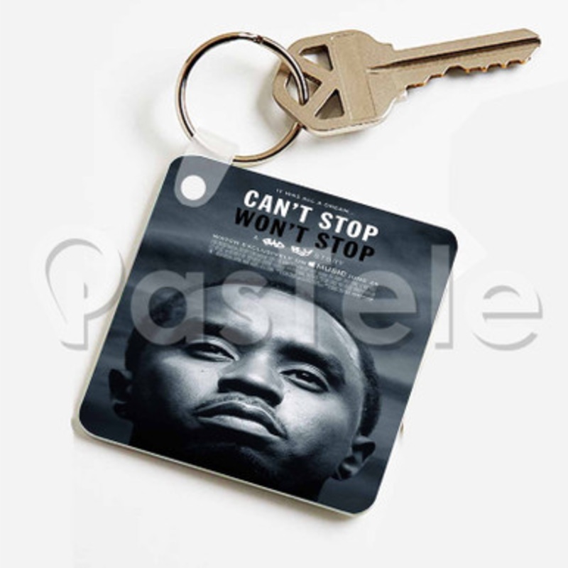 Can t Stop Won t Stop A Bad Boy Story Custom Keychain Key Ring Jewelry Necklaces Pendant Two Sides Key
