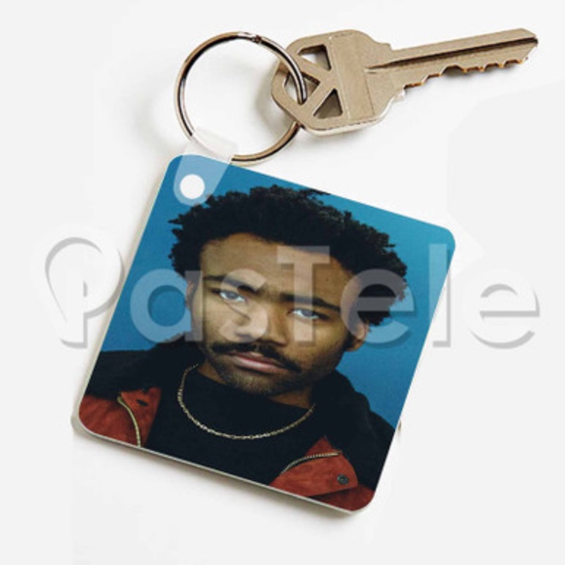 Childish Gambino Donald Glover Custom Keychain Key Ring Jewelry Necklaces Pendant Two Sides Key