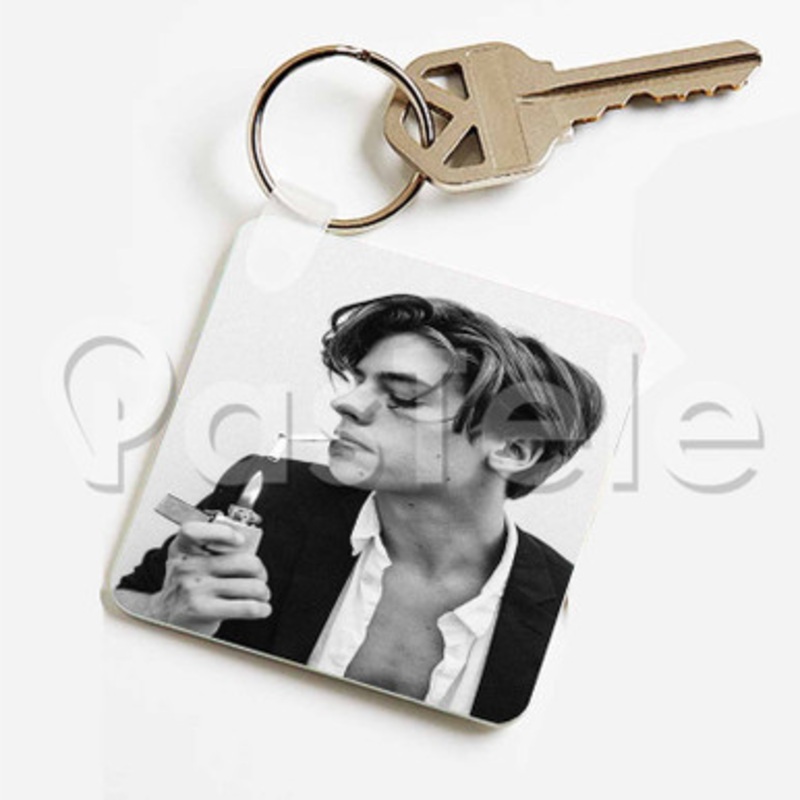 Cole Sprouse Custom Keychain Key Ring Jewelry Necklaces Pendant Two Sides Key