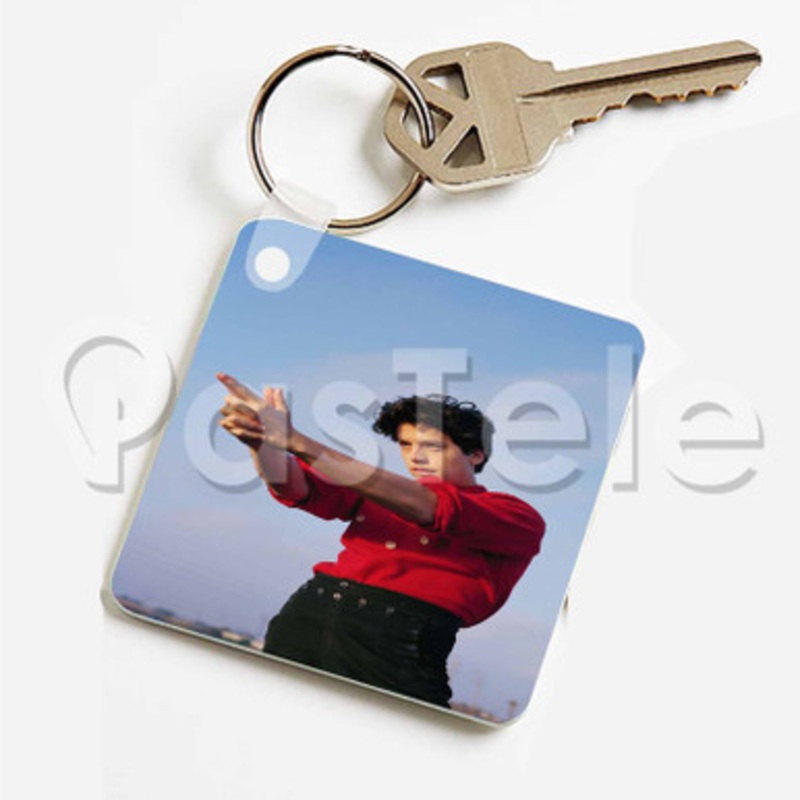 Cole Sprouse Shoot Custom Keychain Key Ring Jewelry Necklaces Pendant Two Sides Key