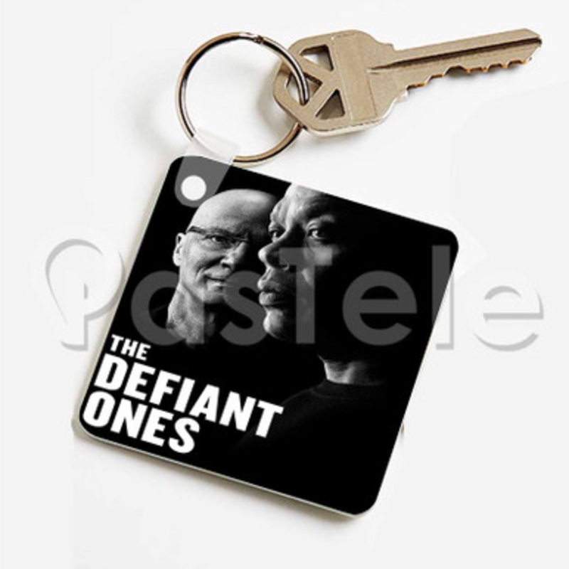 Dr Dre Gunfiyah Custom Keychain Key Ring Jewelry Necklaces Pendant Two Sides Key