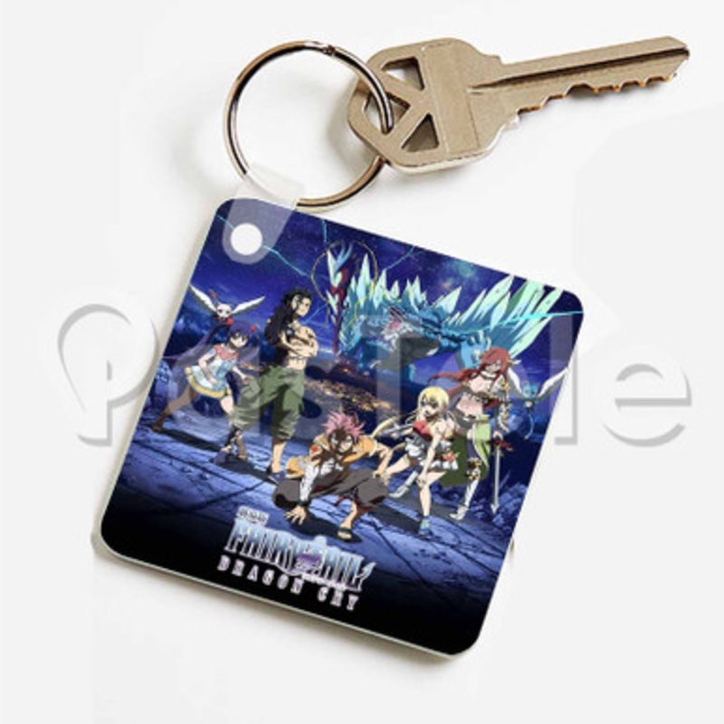 Fairy Tail Custom Keychain Key Ring Jewelry Necklaces Pendant Two Sides Key