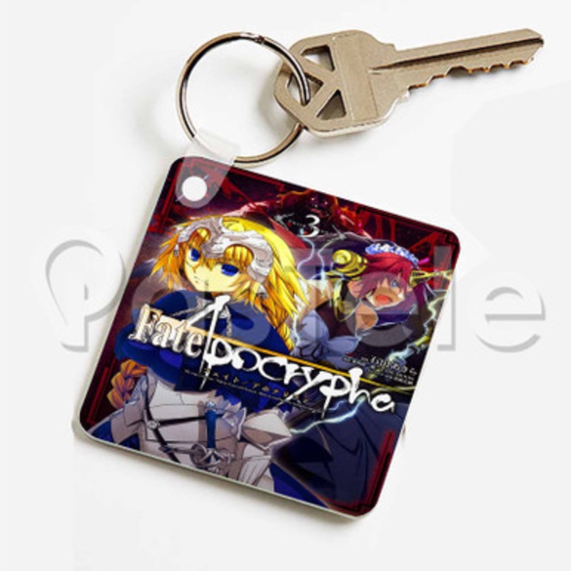 Fate Apocrypha Anime Custom Keychain Key Ring Jewelry Necklaces Pendant Two Sides Key
