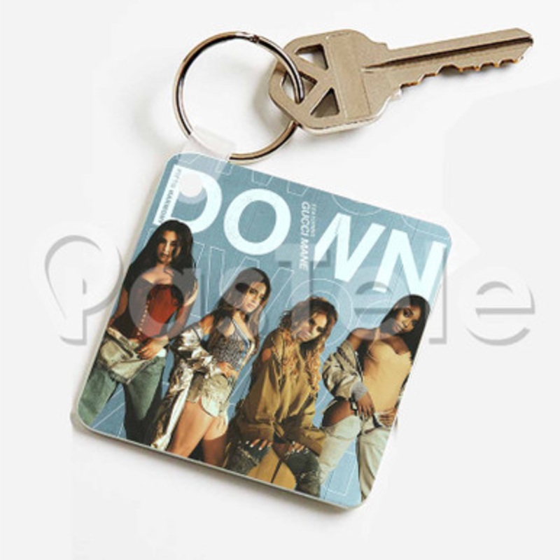 Fifth Harmony Down Custom Keychain Key Ring Jewelry Necklaces Pendant Two Sides Key
