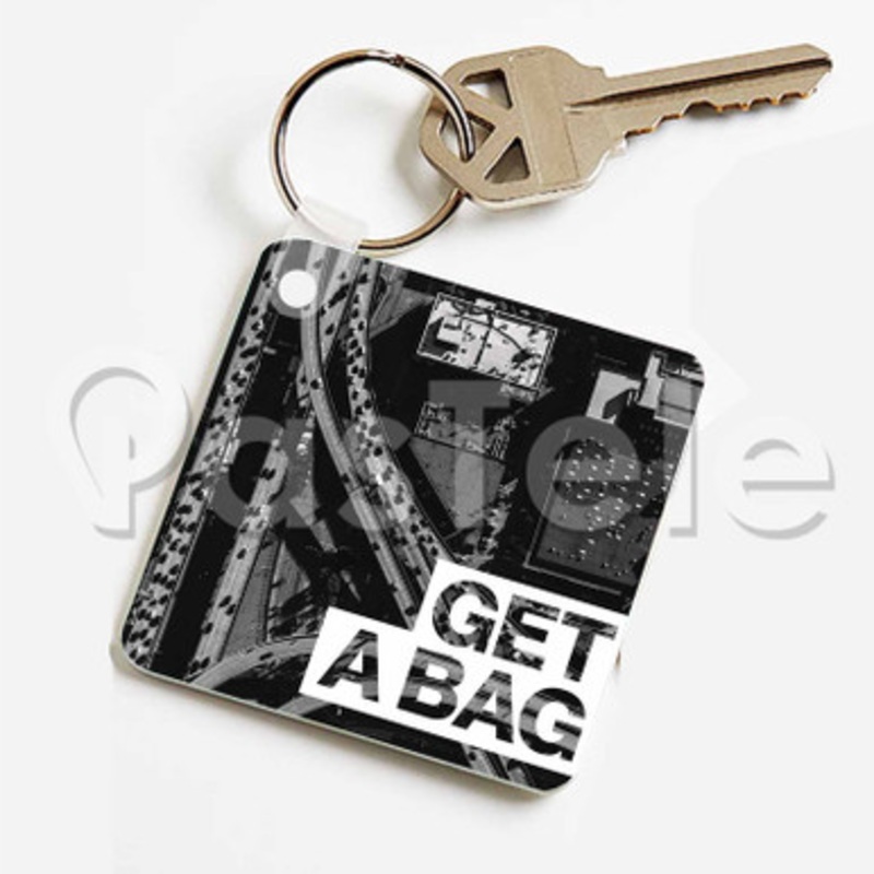 Get A Bag G Eazy Feat Jadakiss Custom Keychain Key Ring Jewelry Necklaces Pendant Two Sides Key