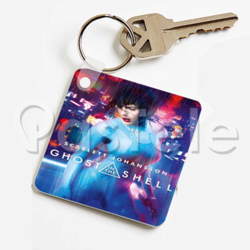 Ghost in the Shell Custom Keychain Key Ring Jewelry Necklaces Pendant Two Sides Key