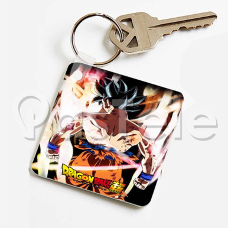 Goku Dragon Ball Super Ultra Custom Keychain Key Ring Jewelry Necklaces Pendant Two Sides Key