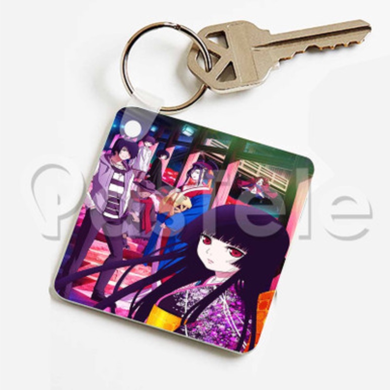 Hell Girl Fourth Twilight Custom Keychain Key Ring Jewelry Necklaces Pendant Two Sides Key