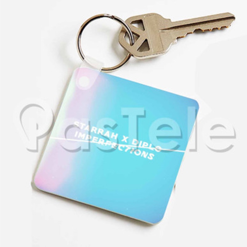 Imperfections Starrah Diplo Custom Keychain Key Ring Jewelry Necklaces Pendant Two Sides Key