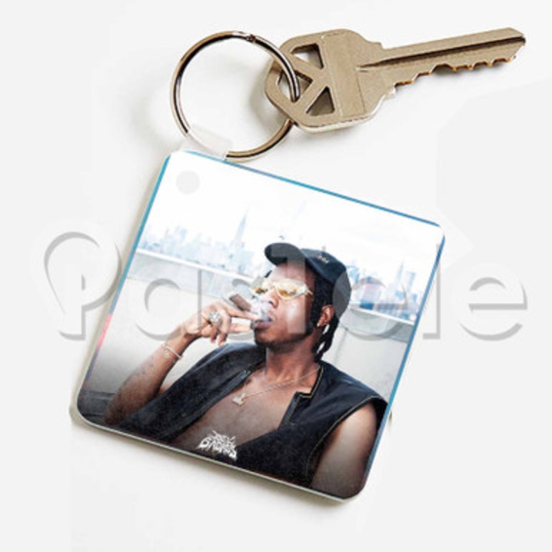 Joey Bada Too Lit Custom Keychain Key Ring Jewelry Necklaces Pendant Two Sides Key