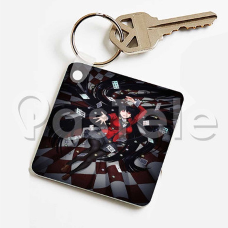 Kakegurui Anime Custom Keychain Key Ring Jewelry Necklaces Pendant Two Sides Key