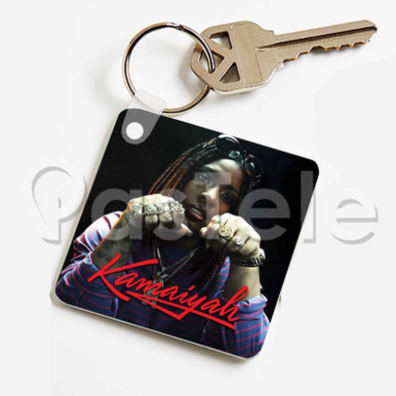 Kamaiyah Custom Keychain Key Ring Jewelry Necklaces Pendant Two Sides Key