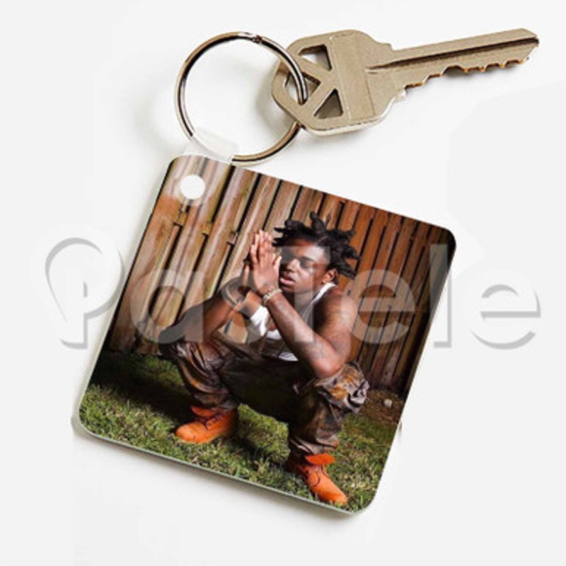 Kodak Black Just A Wrap Custom Keychain Key Ring Jewelry Necklaces Pendant Two Sides Key