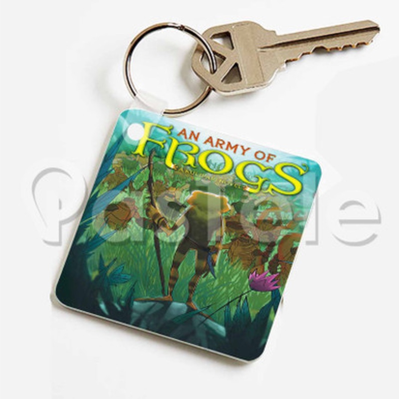 Kulipari An Army of Frogs Custom Keychain Key Ring Jewelry Necklaces Pendant Two Sides Key