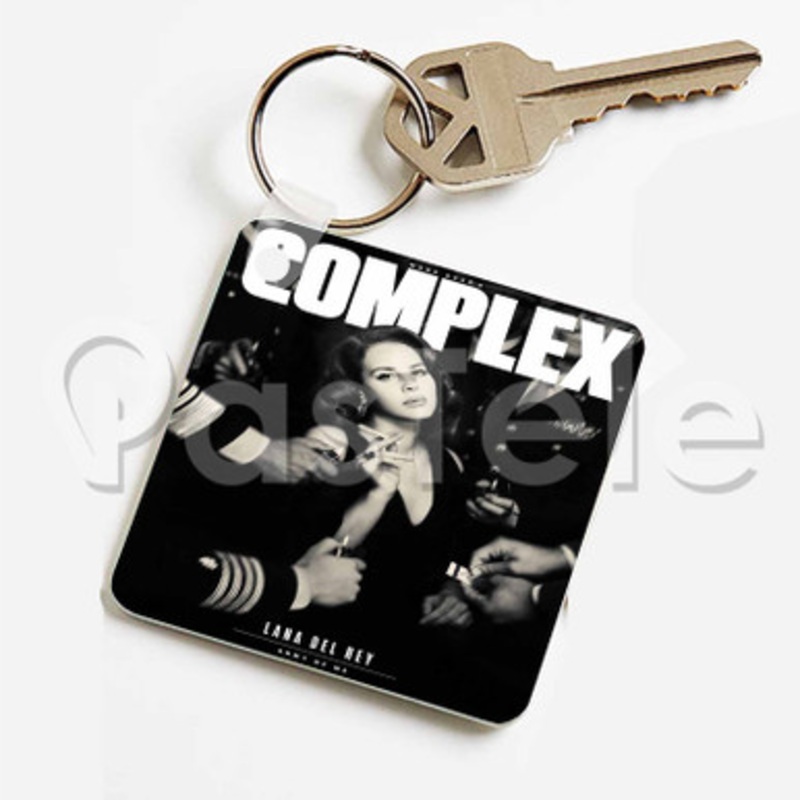 Lana Del Rey Complex Custom Keychain Key Ring Jewelry Necklaces Pendant Two Sides Key