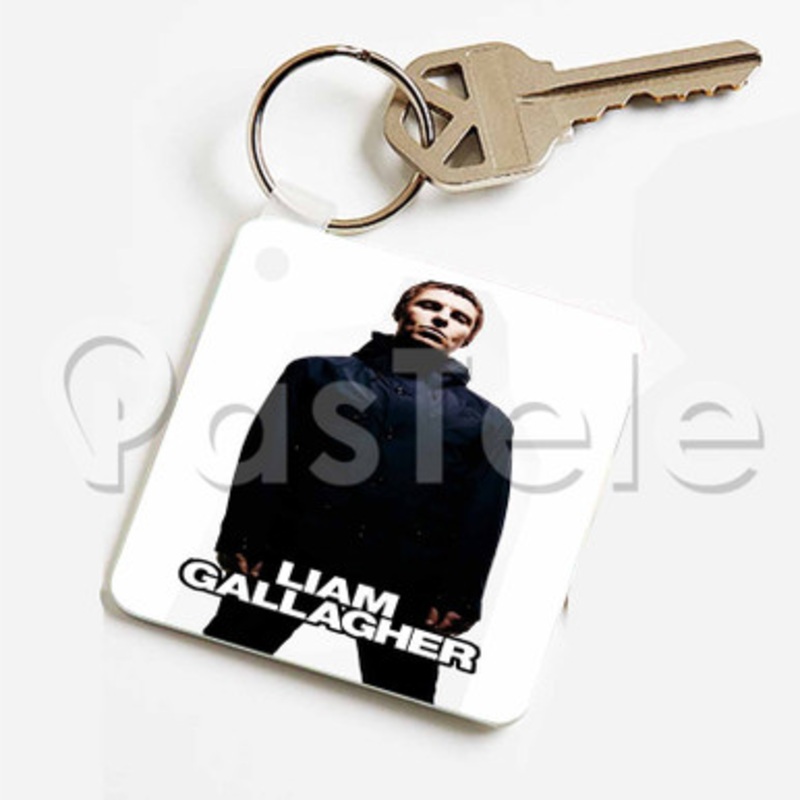 Liam Gallagher Oasis Custom Keychain Key Ring Jewelry Necklaces Pendant Two Sides Key