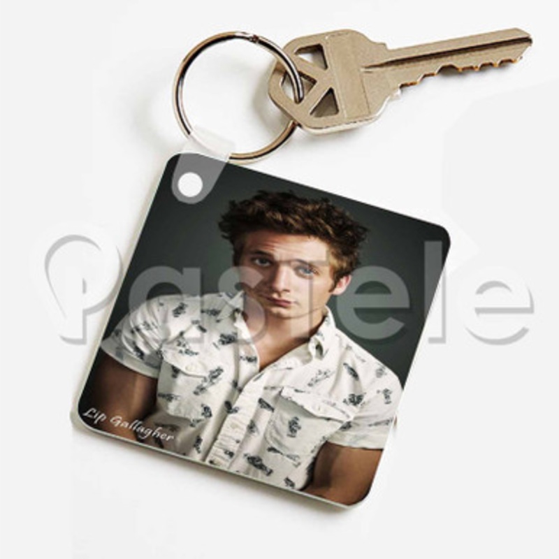 Lip Gallagher Custom Keychain Key Ring Jewelry Necklaces Pendant Two Sides Key