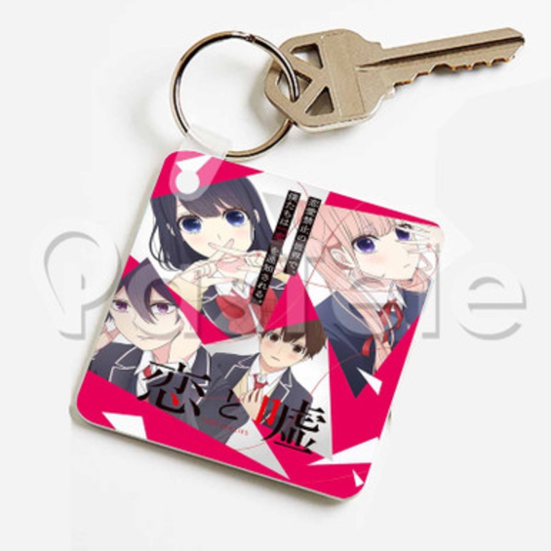 Love and Lies Custom Keychain Key Ring Jewelry Necklaces Pendant Two Sides Key
