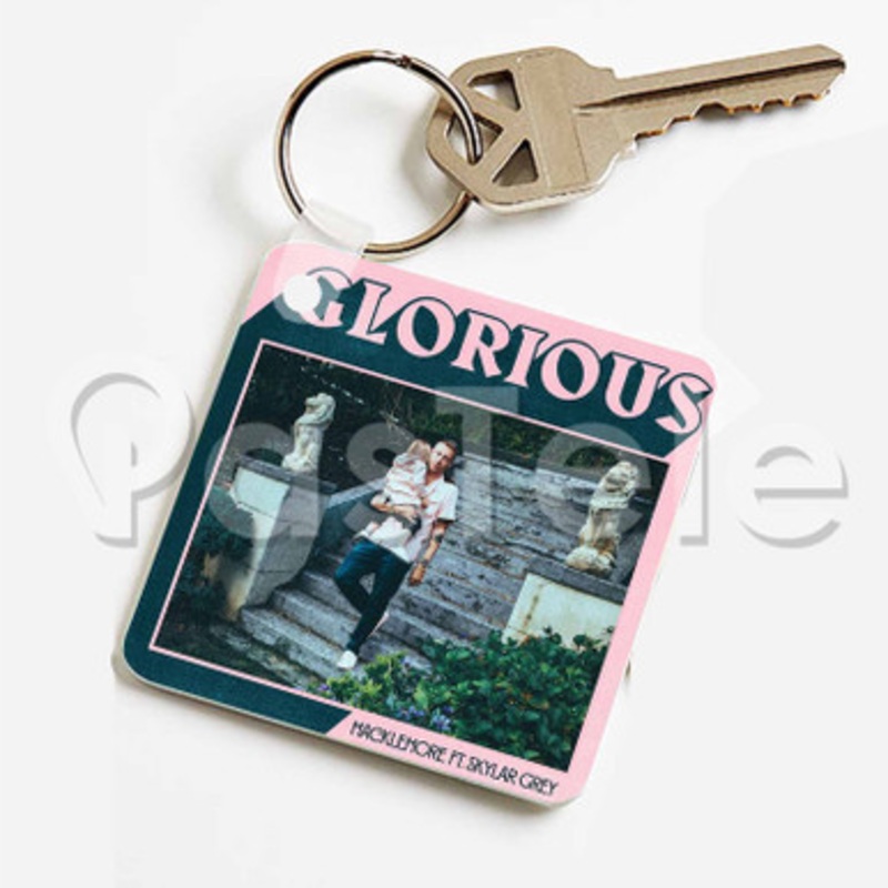 Macklemore feat Skylar Grey Glorious Custom Keychain Key Ring Jewelry Necklaces Pendant Two Sides Key