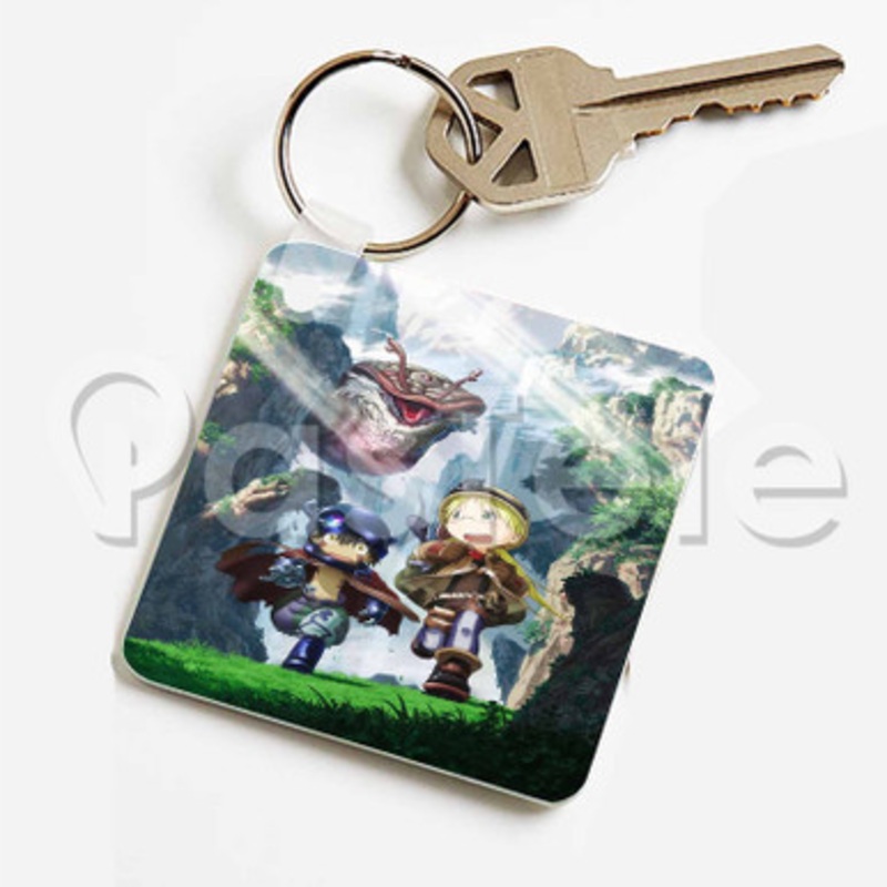 Made in Abyss Custom Keychain Key Ring Jewelry Necklaces Pendant Two Sides Key