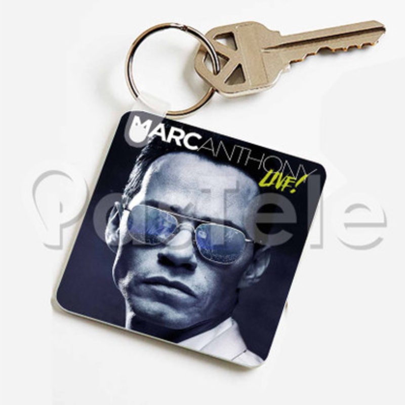 Marc Anthony Custom Keychain Key Ring Jewelry Necklaces Pendant Two Sides Key