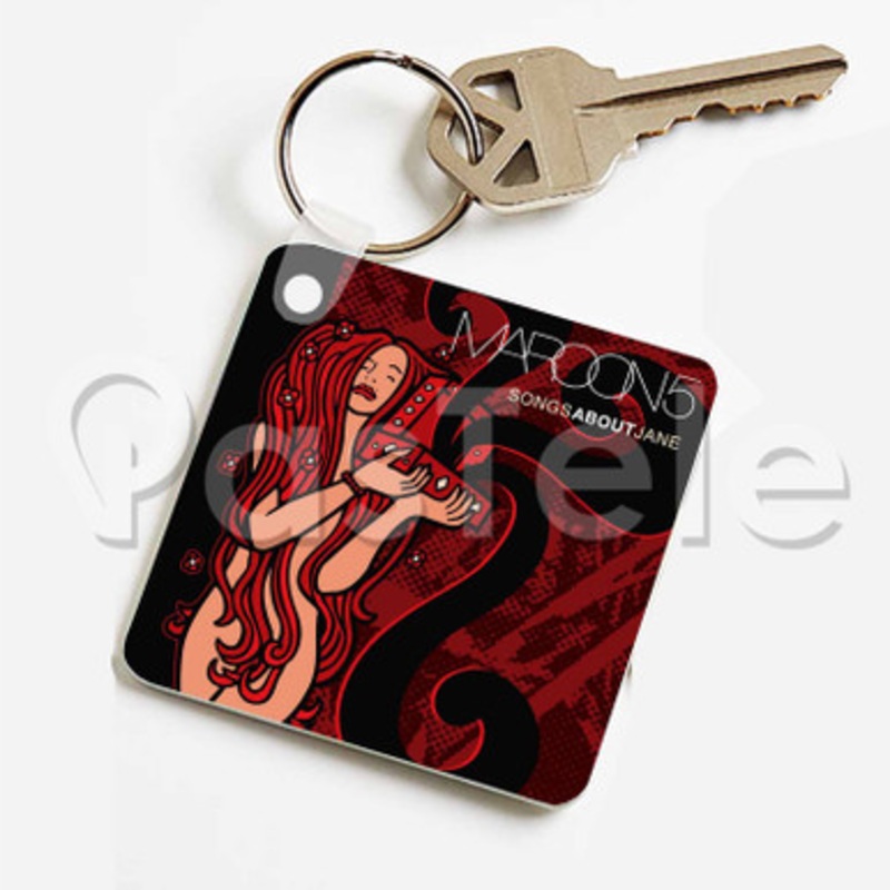 Maroon 5 Songs About Jane Custom Keychain Key Ring Jewelry Necklaces Pendant Two Sides Key