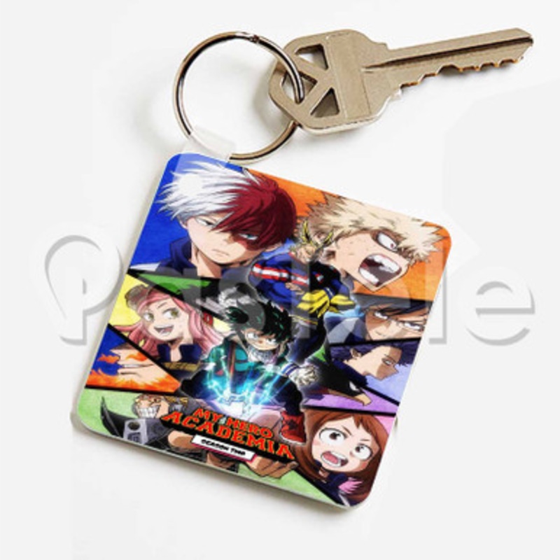 My Hero Academia Custom Keychain Key Ring Jewelry Necklaces Pendant Two Sides Key