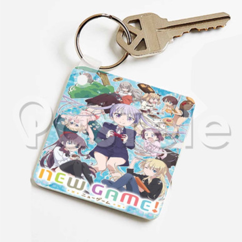 New Game Custom Keychain Key Ring Jewelry Necklaces Pendant Two Sides Key