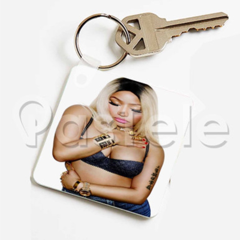 Nicki Minaj Custom Keychain Key Ring Jewelry Necklaces Pendant Two Sides Key