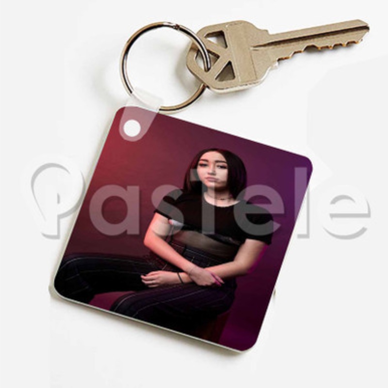 Noah Cyrus Custom Keychain Key Ring Jewelry Necklaces Pendant Two Sides Key