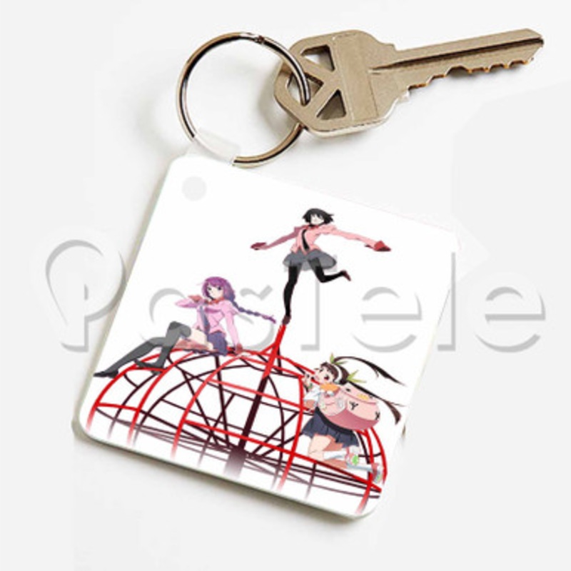Owarimonogatari Custom Keychain Key Ring Jewelry Necklaces Pendant Two Sides Key