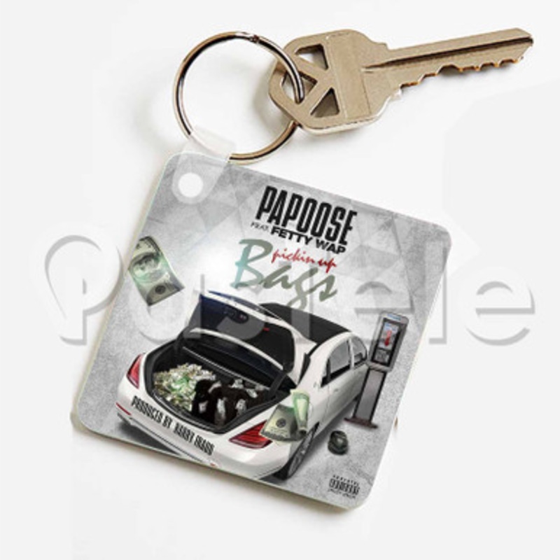 Pickin Up Bags Papoose Feat Fetty Wap Custom Keychain Key Ring Jewelry Necklaces Pendant Two Sides Key