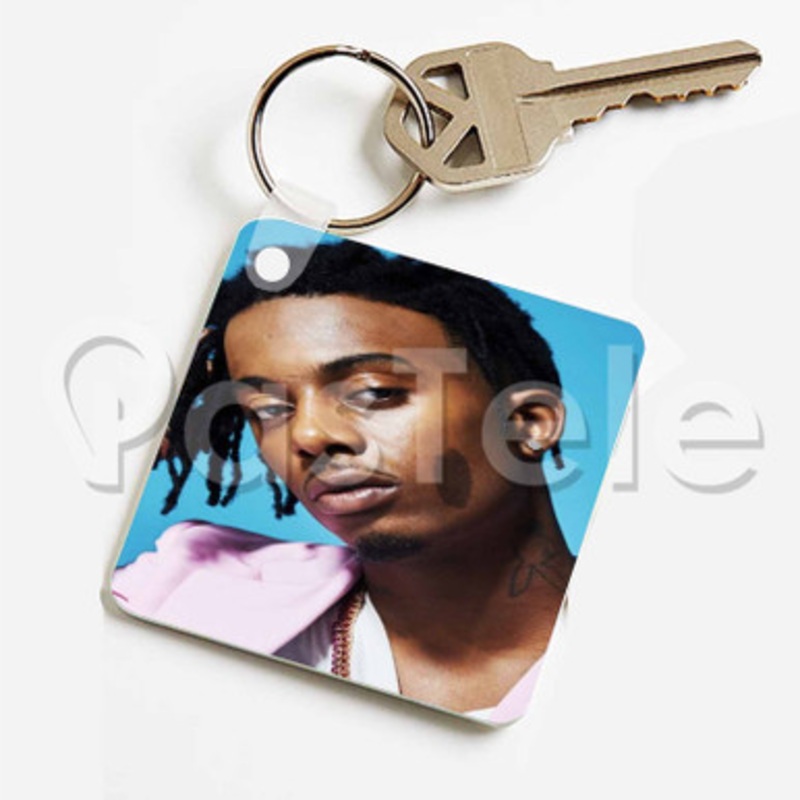 Playboi Carti 4 Custom Keychain Key Ring Jewelry Necklaces Pendant Two Sides Key