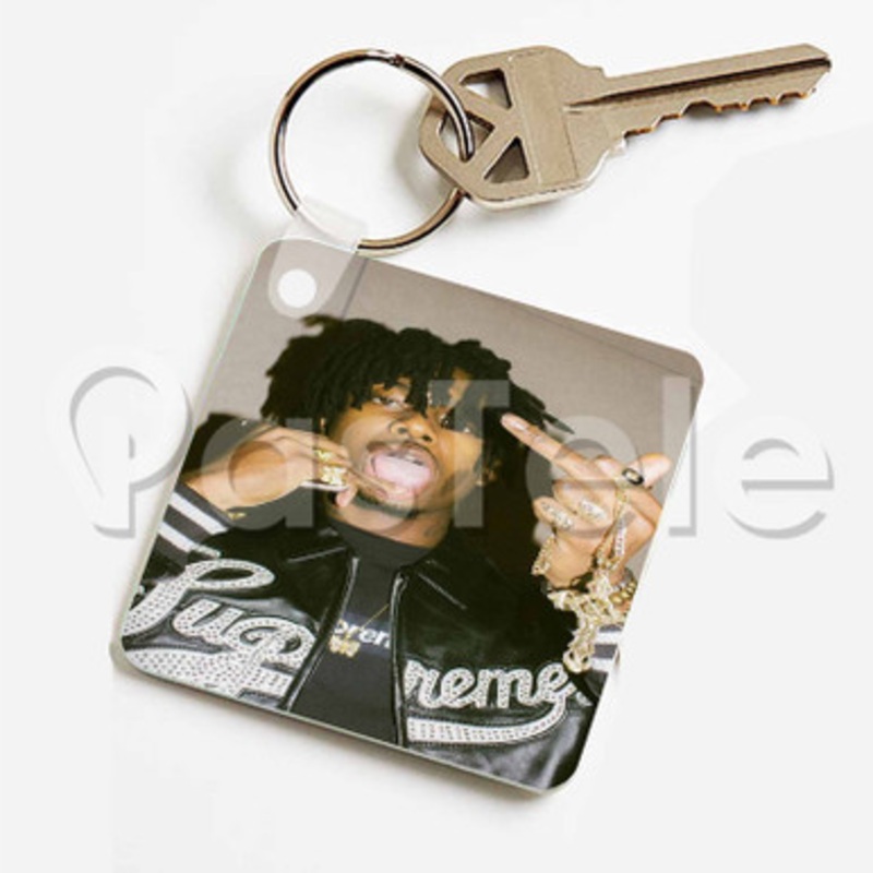 Playboi Carti Custom Keychain Key Ring Jewelry Necklaces Pendant Two Sides Key
