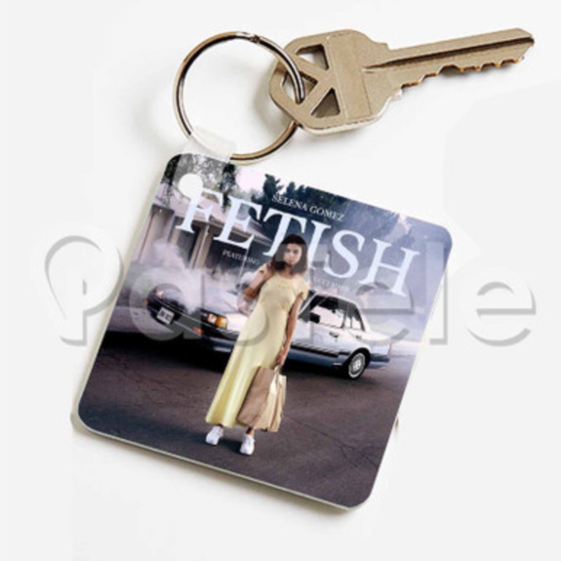 Selena Gomez Fetish Custom Keychain Key Ring Jewelry Necklaces Pendant Two Sides Key