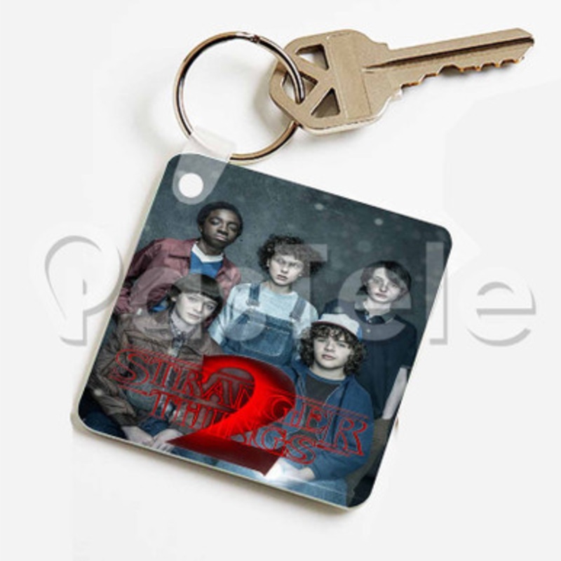Stranger Things Custom Keychain Key Ring Jewelry Necklaces Pendant Two Sides Key
