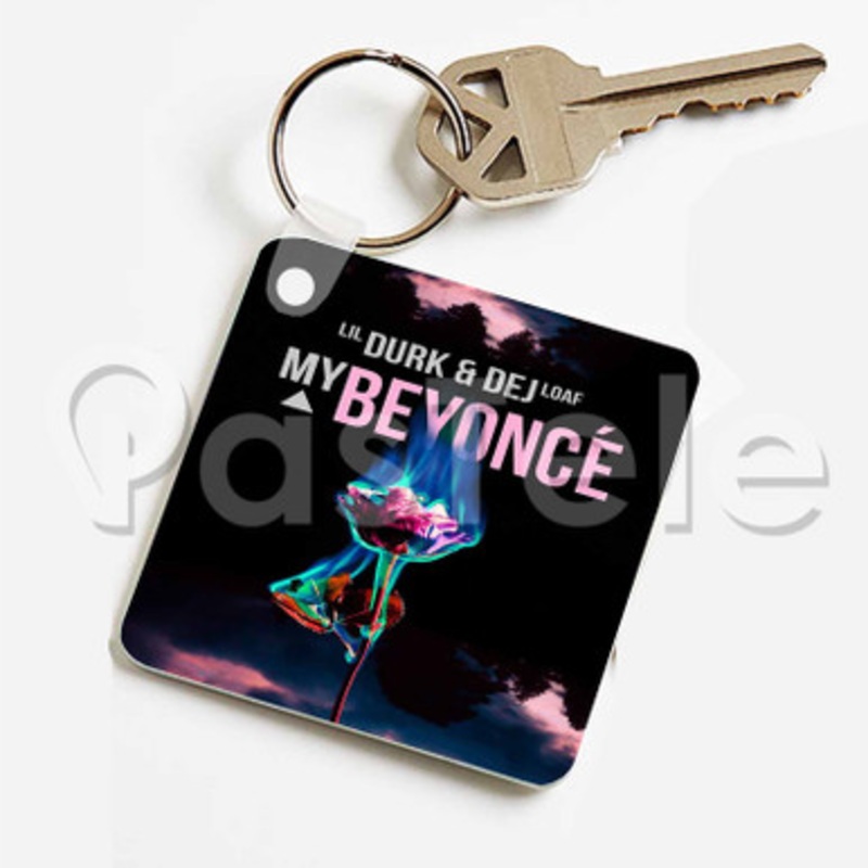 The One Lil Durk Feat De J Loaf Custom Keychain Key Ring Jewelry Necklaces Pendant Two Sides Key