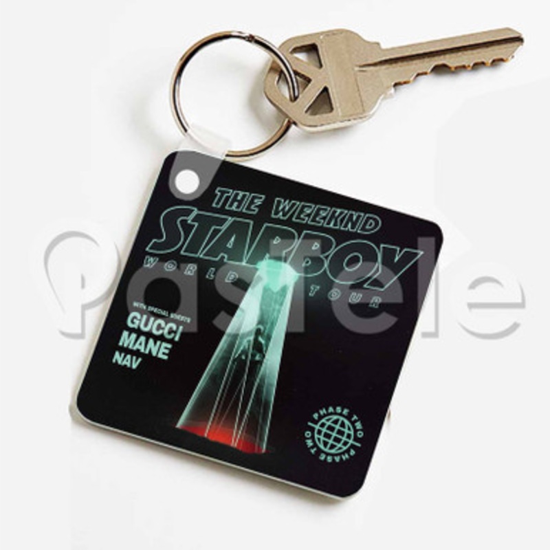 The Weeknd Starboy Legend of the Fall 2017 World Tour Custom Keychain Key Ring Jewelry Necklaces Pendant Two Sides Key