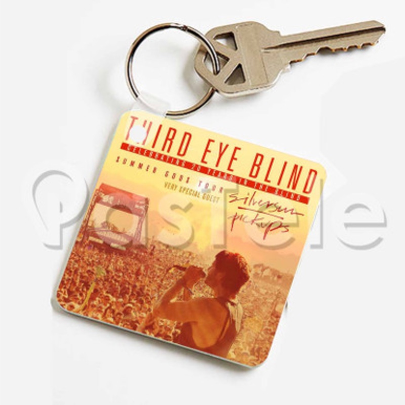 Third Eye Blind Summer Gods Tour Custom Keychain Key Ring Jewelry Necklaces Pendant Two Sides Key