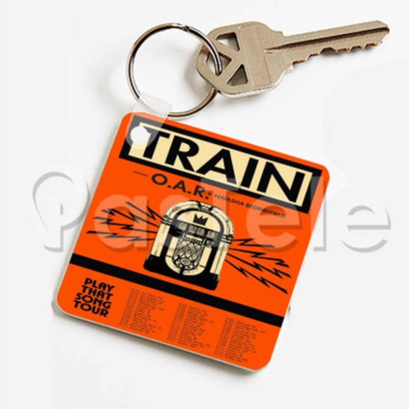 Train Play That Song Tour Custom Keychain Key Ring Jewelry Necklaces Pendant Two Sides Key