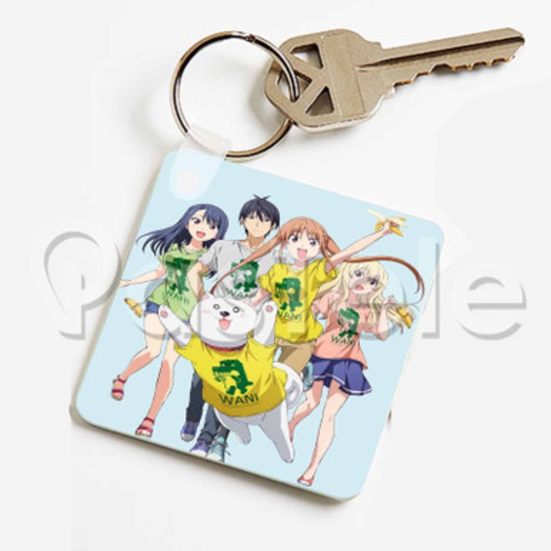 Aho Girl Custom Keychain Key Ring Jewelry Necklaces Pendant Two Sides Key