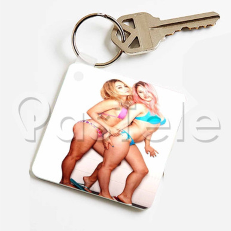 Ashley Benson And Selena Gomez Custom Keychain Key Ring Jewelry Necklaces Pendant Two Sides Key