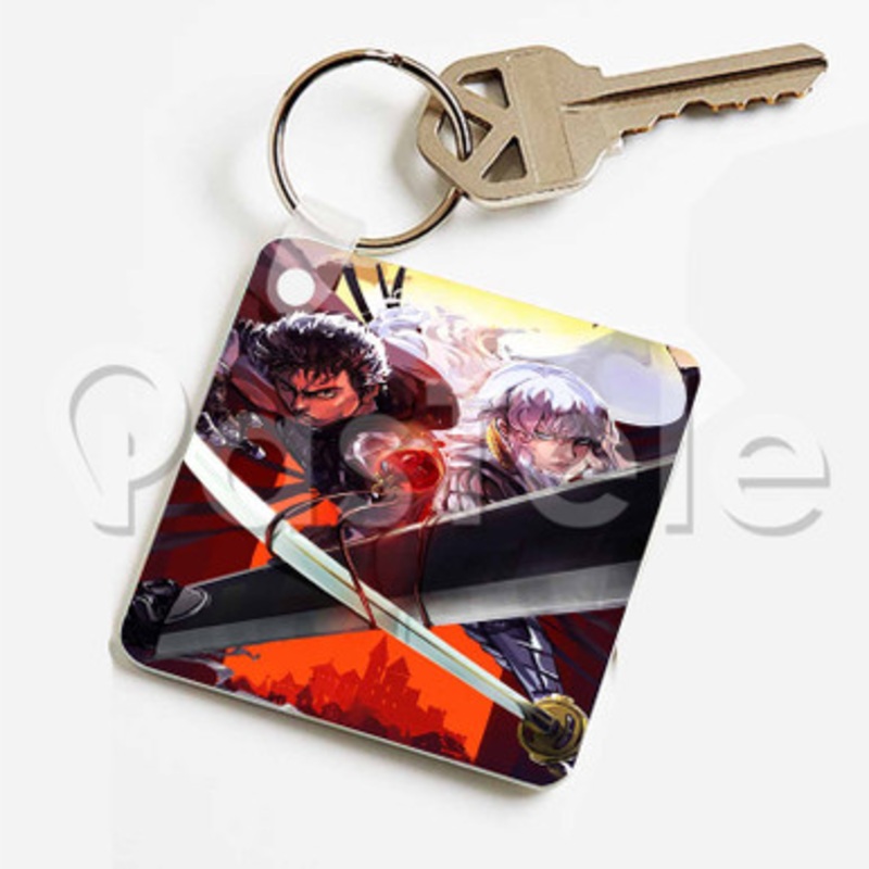Berserk Custom Keychain Key Ring Jewelry Necklaces Pendant Two Sides Key