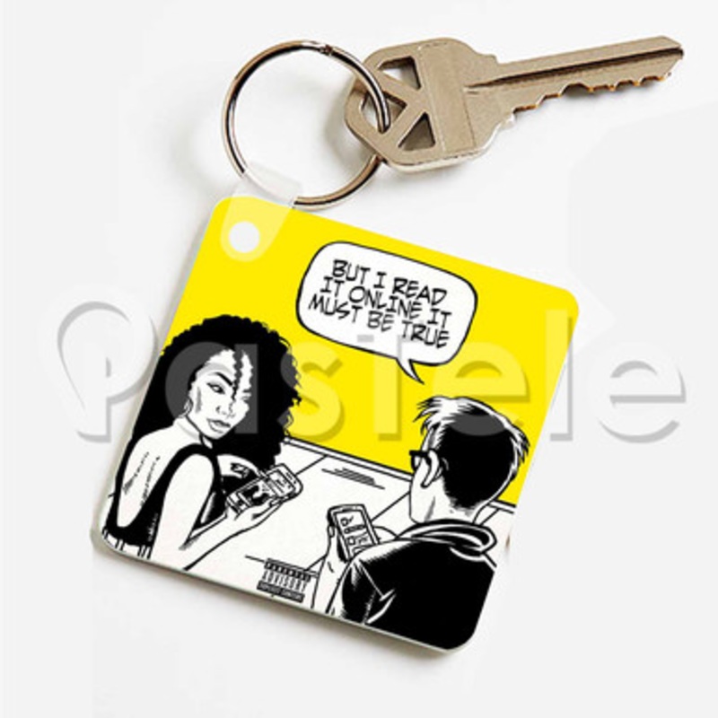 Big Sean Bounce Back Custom Keychain Key Ring Jewelry Necklaces Pendant Two Sides